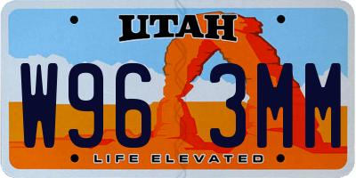 UT license plate W963MM