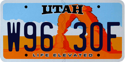 UT license plate W963OF