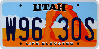UT license plate W963OS