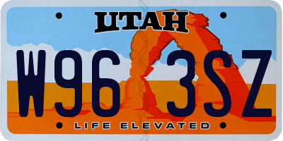 UT license plate W963SZ