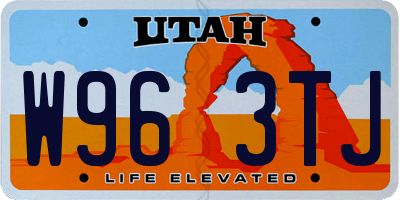 UT license plate W963TJ