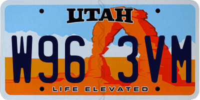 UT license plate W963VM