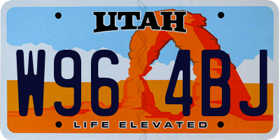 UT license plate W964BJ
