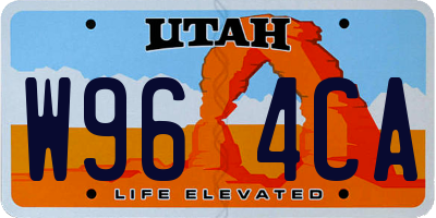 UT license plate W964CA