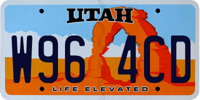 UT license plate W964CD