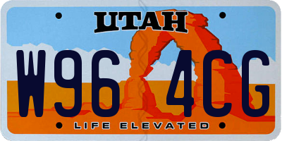 UT license plate W964CG