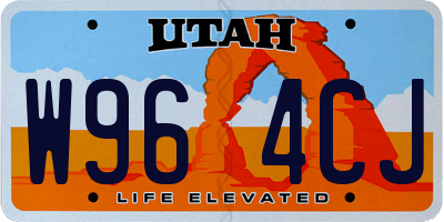 UT license plate W964CJ