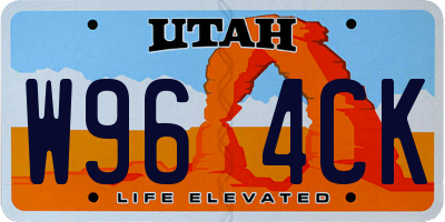UT license plate W964CK