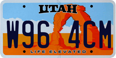 UT license plate W964CM