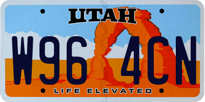 UT license plate W964CN