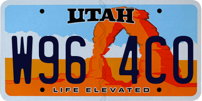 UT license plate W964CO