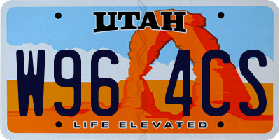 UT license plate W964CS