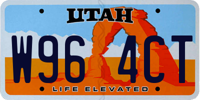 UT license plate W964CT