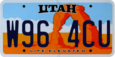 UT license plate W964CU