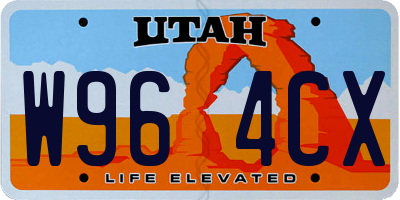 UT license plate W964CX