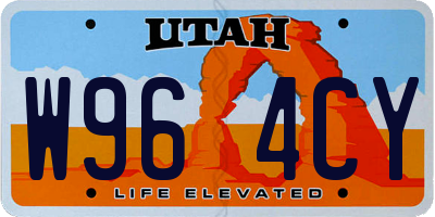 UT license plate W964CY