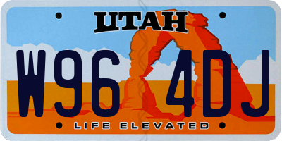 UT license plate W964DJ