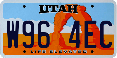 UT license plate W964EC