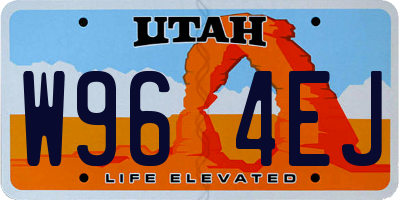 UT license plate W964EJ