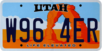UT license plate W964ER