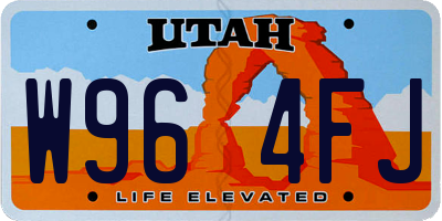 UT license plate W964FJ