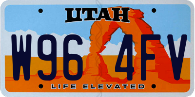UT license plate W964FV