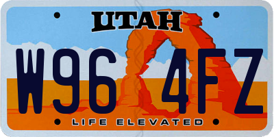 UT license plate W964FZ