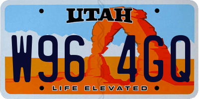 UT license plate W964GQ