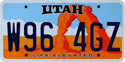 UT license plate W964GZ