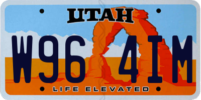 UT license plate W964IM