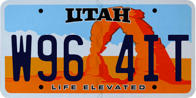 UT license plate W964IT