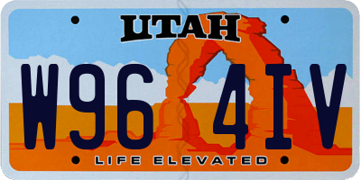 UT license plate W964IV