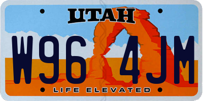 UT license plate W964JM