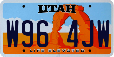 UT license plate W964JW
