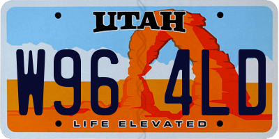 UT license plate W964LD