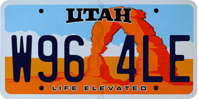 UT license plate W964LE
