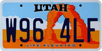 UT license plate W964LF