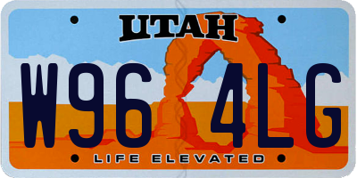 UT license plate W964LG