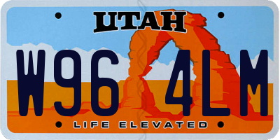 UT license plate W964LM