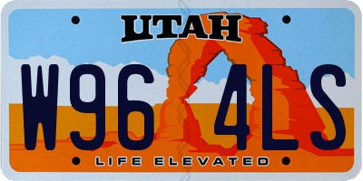 UT license plate W964LS