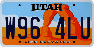 UT license plate W964LU