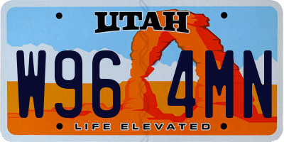 UT license plate W964MN