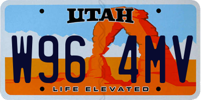 UT license plate W964MV