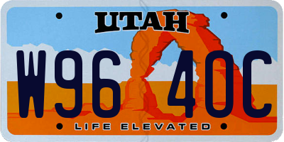 UT license plate W964OC