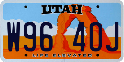 UT license plate W964OJ