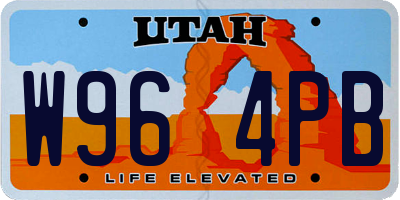 UT license plate W964PB
