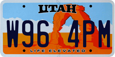 UT license plate W964PM