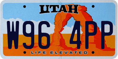 UT license plate W964PP