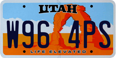 UT license plate W964PS