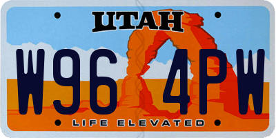UT license plate W964PW
